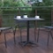 Flash Furniture Mellie 27.5'' Black Square Metal Indoor-Outdoor Table with Base TLH-053-2-BK-GG - alternate 10